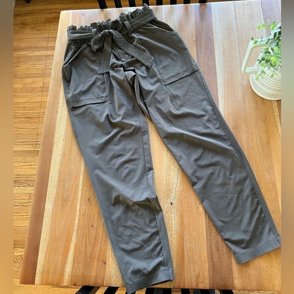 Athleta Skyline Brown Green Ankle Pants - Picture 3 of 8